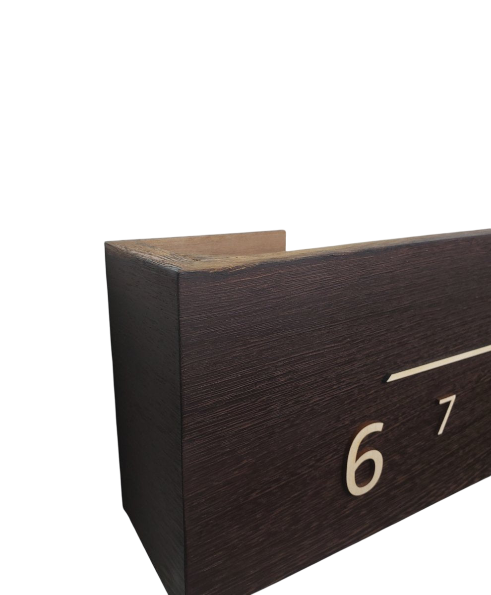 Acacia: 5 - foot Wenge/Maple - Linear Clockworks