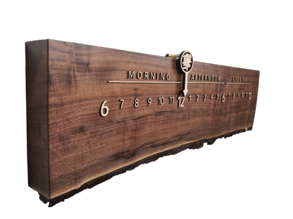 Columbus:3 - foot Walnut/Maple - Linear Clockworks