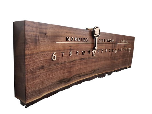 Columbus:3 - foot Walnut/Maple - Linear Clockworks