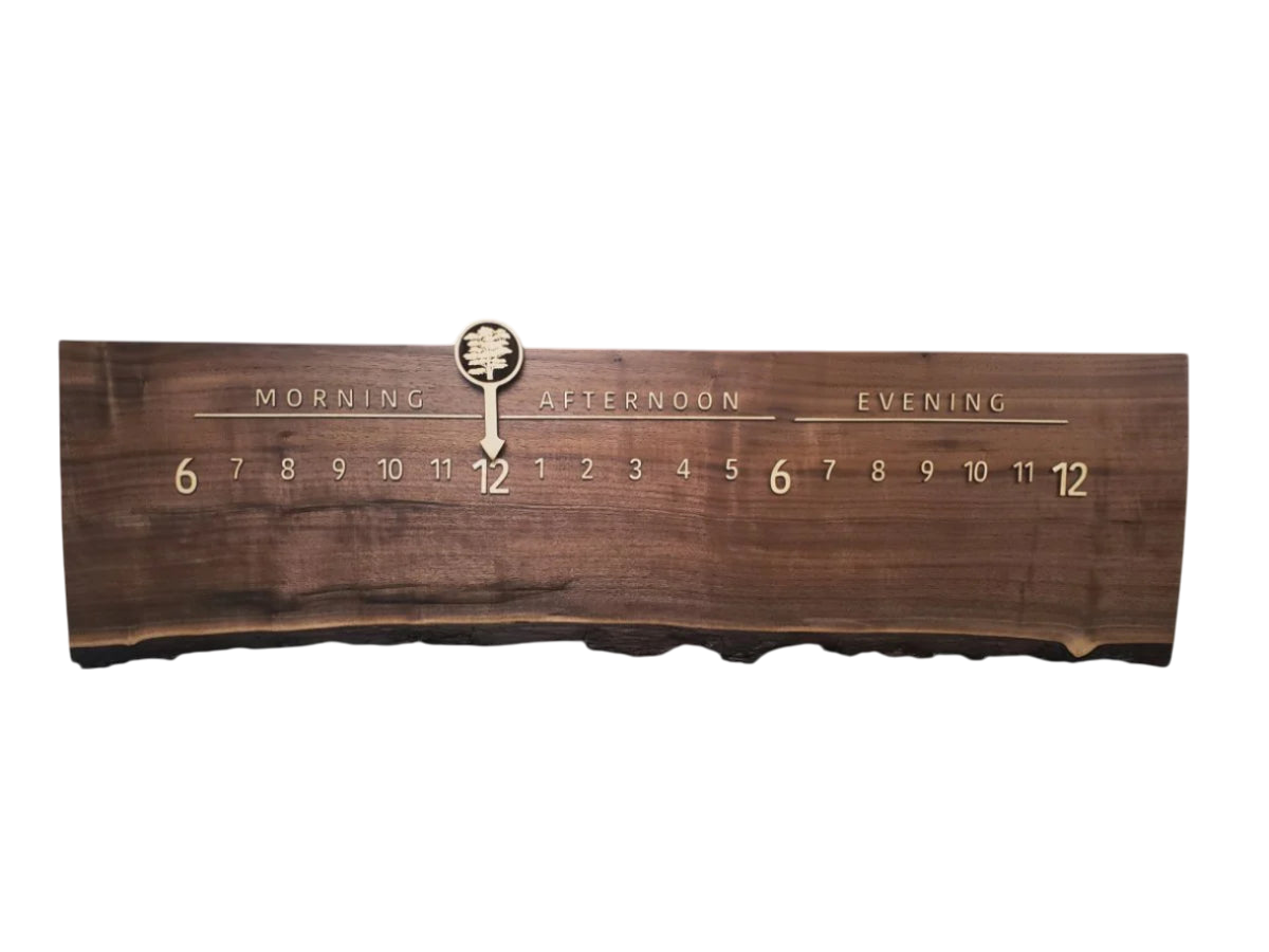 Columbus:3 - foot Walnut/Maple - Linear Clockworks