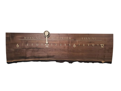 Columbus:3 - foot Walnut/Maple - Linear Clockworks