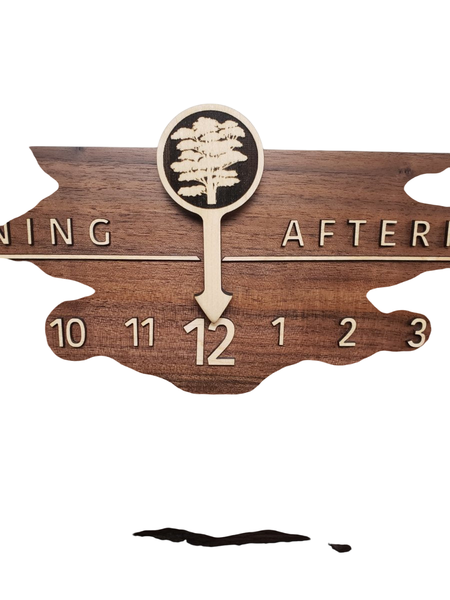 Columbus:3 - foot Walnut/Maple - Linear Clockworks