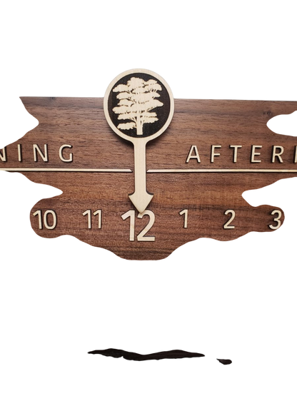 Columbus:3 - foot Walnut/Maple - Linear Clockworks