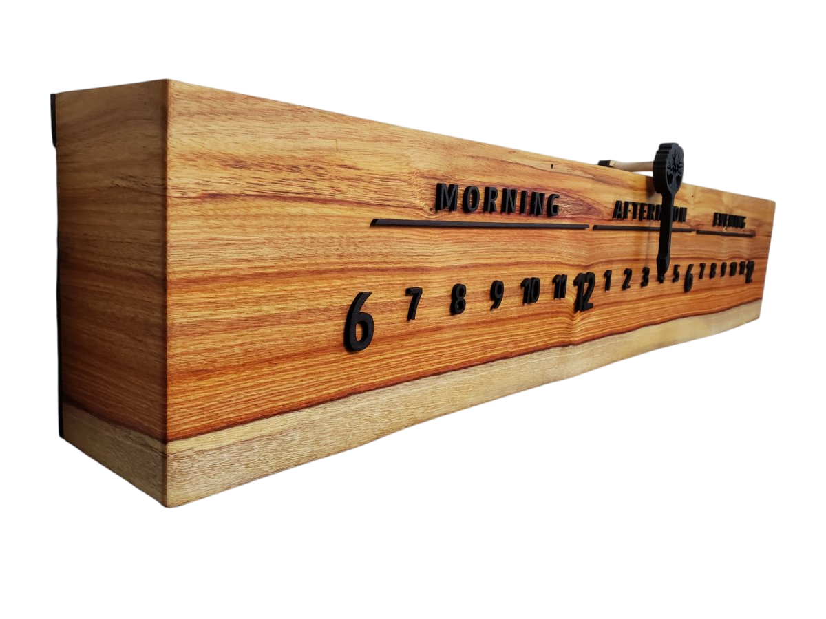 Cole:3 - foot Canarywood/Walnut - Linear Clockworks