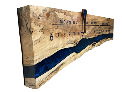 Leesville: 3 - foot Maple / Resin - Linear Clockworks