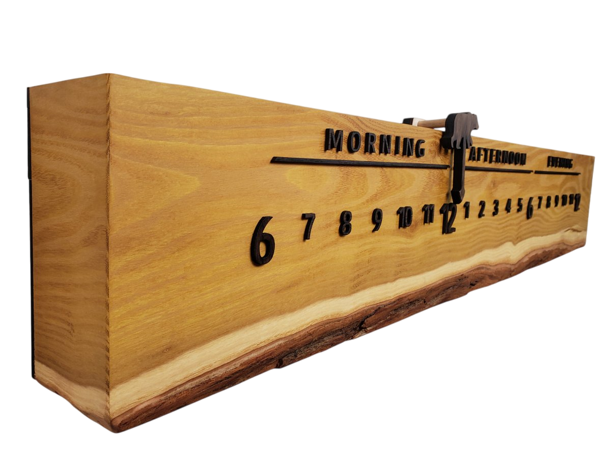 Honeycomb:3 - foot Osage Orange/Wenge - Linear Clockworks