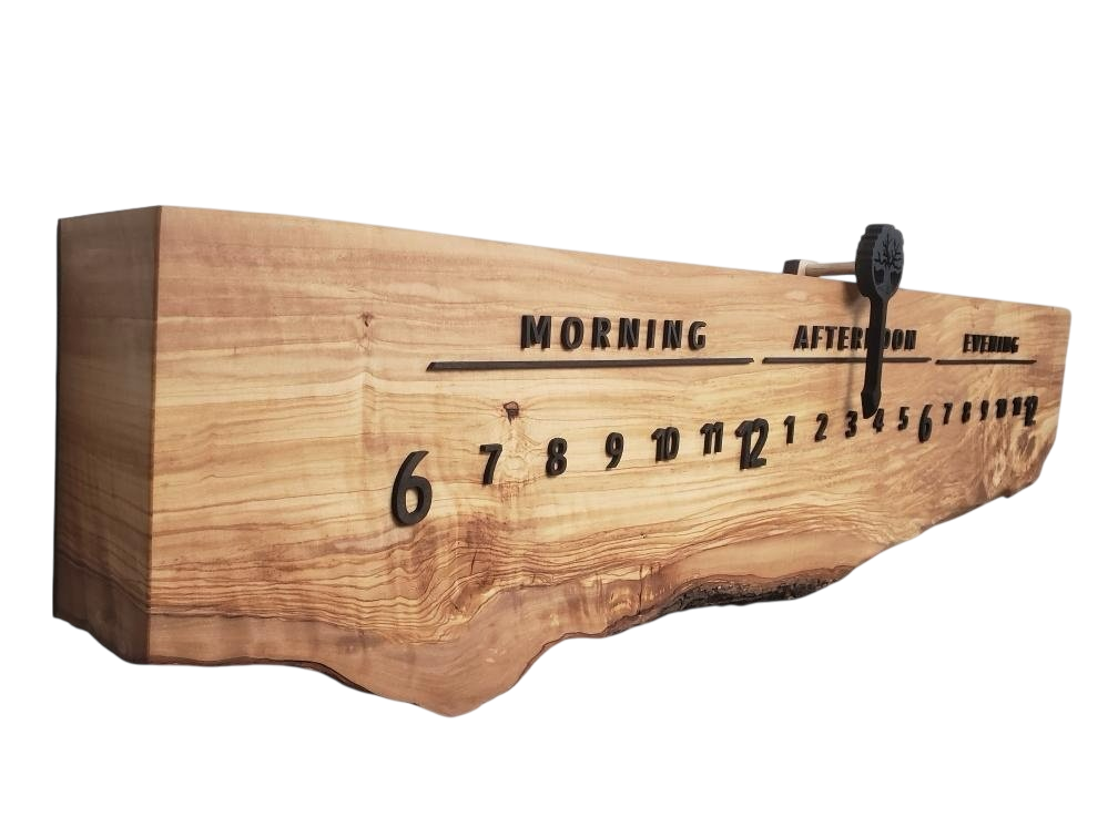 Omega:3 - foot Olivewood/Walnut - Linear Clockworks