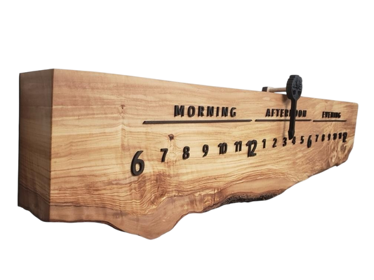 Omega:3 - foot Olivewood/Walnut - Linear Clockworks