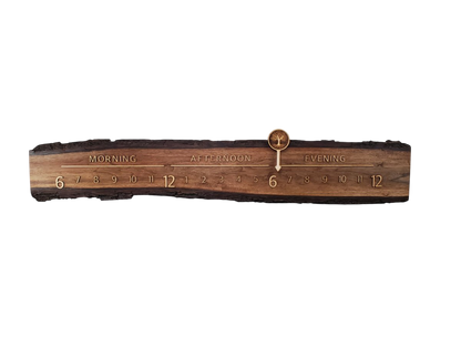 JerryRosen: 5 - foot double live edge walnut - Linear Clockworks