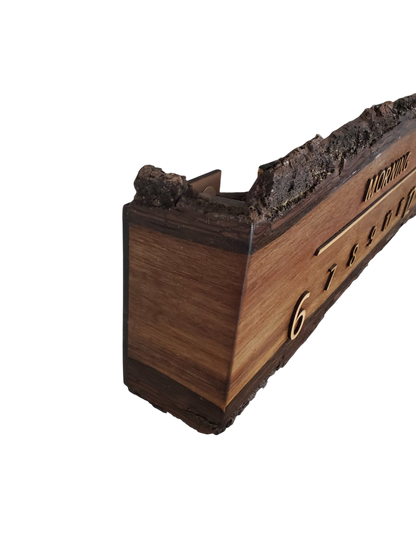 JerryRosen: 5 - foot double live edge walnut - Linear Clockworks