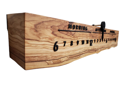 English Rose:3 - foot Olivewood/Walnut - Linear Clockworks