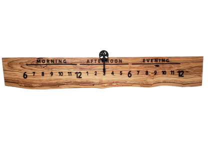 English Rose:3 - foot Olivewood/Walnut - Linear Clockworks