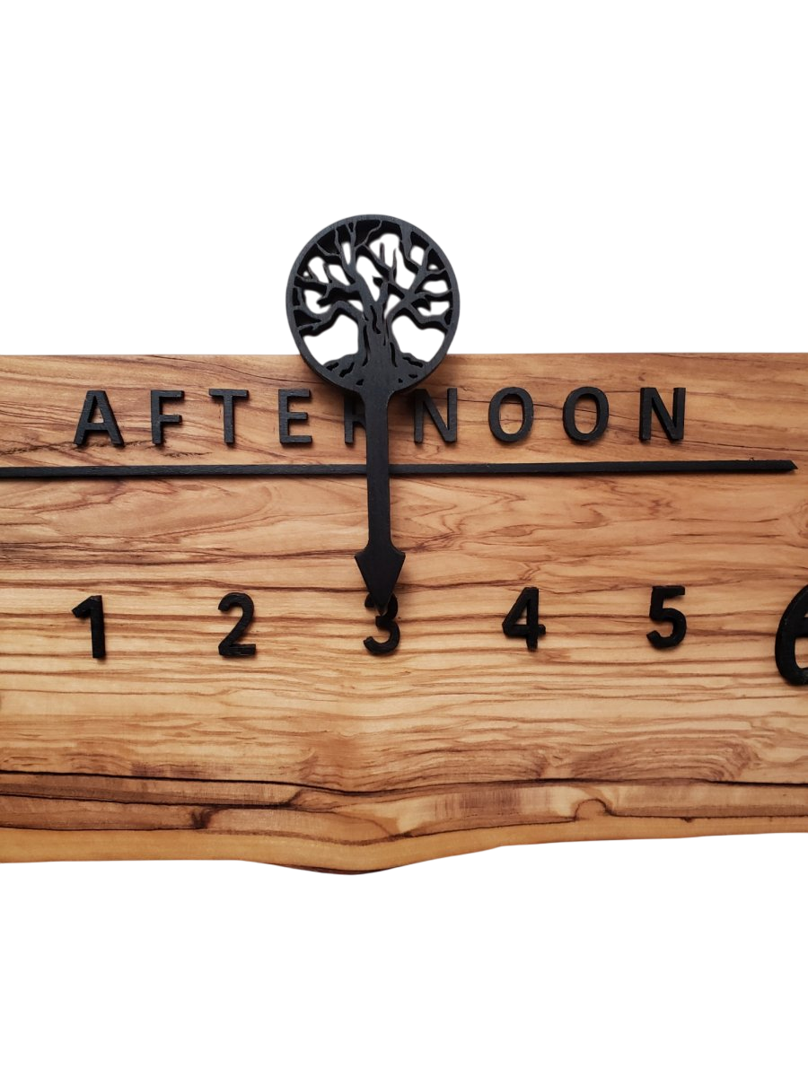 English Rose:3 - foot Olivewood/Walnut - Linear Clockworks