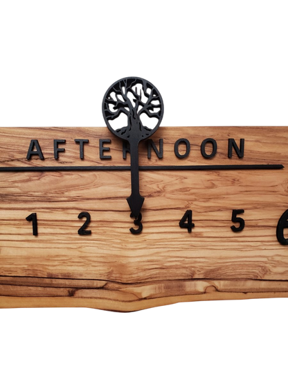 English Rose:3 - foot Olivewood/Walnut - Linear Clockworks