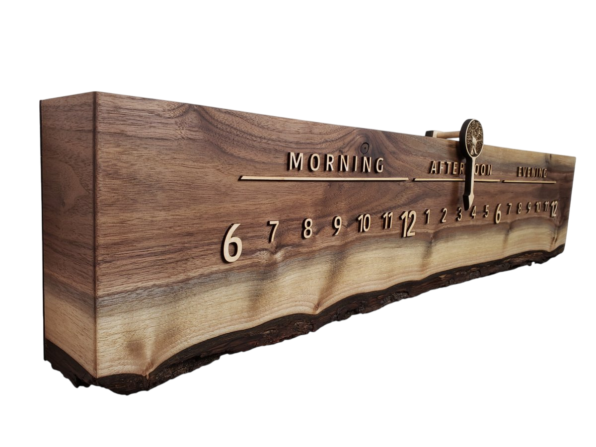 Elderberry:3 - foot Walnut/Maple - Linear Clockworks
