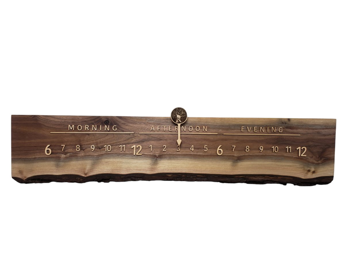 Elderberry:3 - foot Walnut/Maple - Linear Clockworks