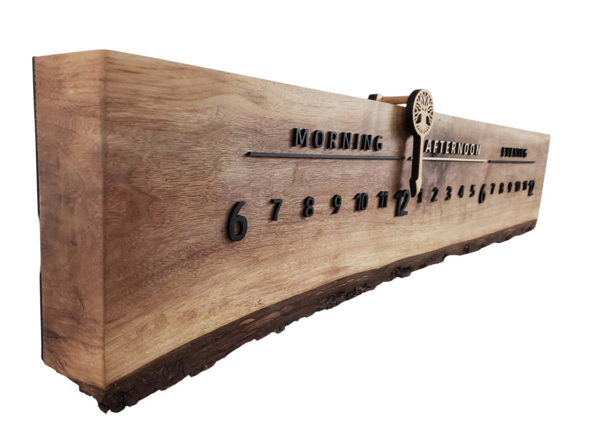 Ivy:3 - foot Walnut/Maple - Linear Clockworks