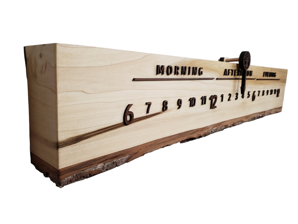 Everglades:3 - foot Poplar/Walnut - Linear Clockworks