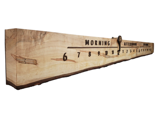 Green Man:7 - foot Maple/Walnut - Linear Clockworks