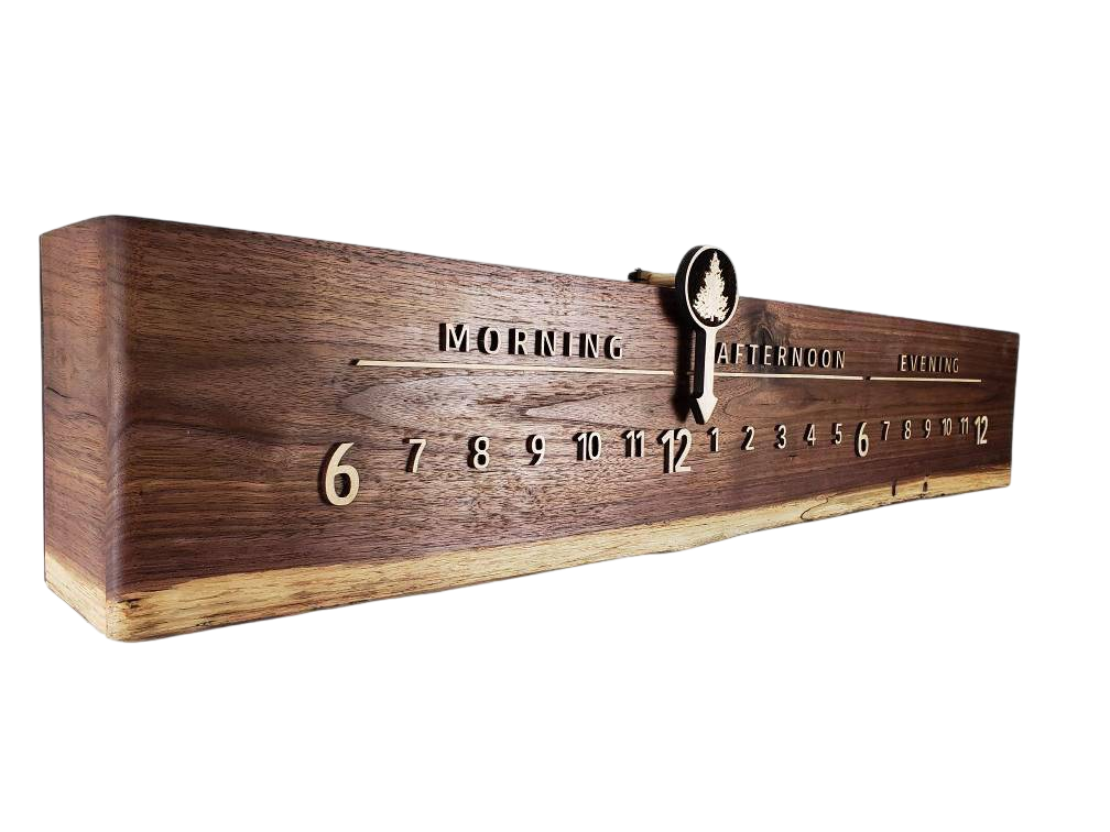 Hathor: 3 - foot Walnut / Maple - Linear Clockworks