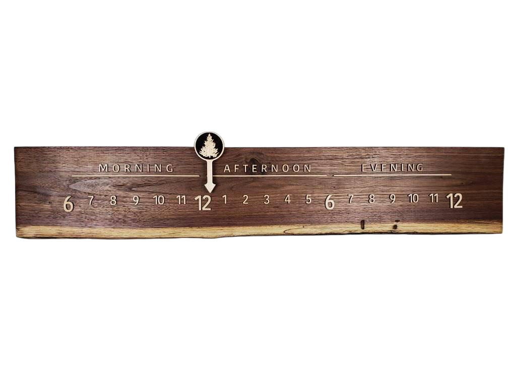 Hathor: 3 - foot Walnut / Maple - Linear Clockworks