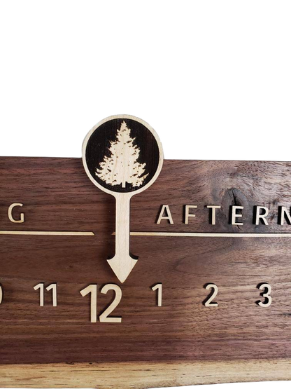Hathor: 3 - foot Walnut / Maple - Linear Clockworks