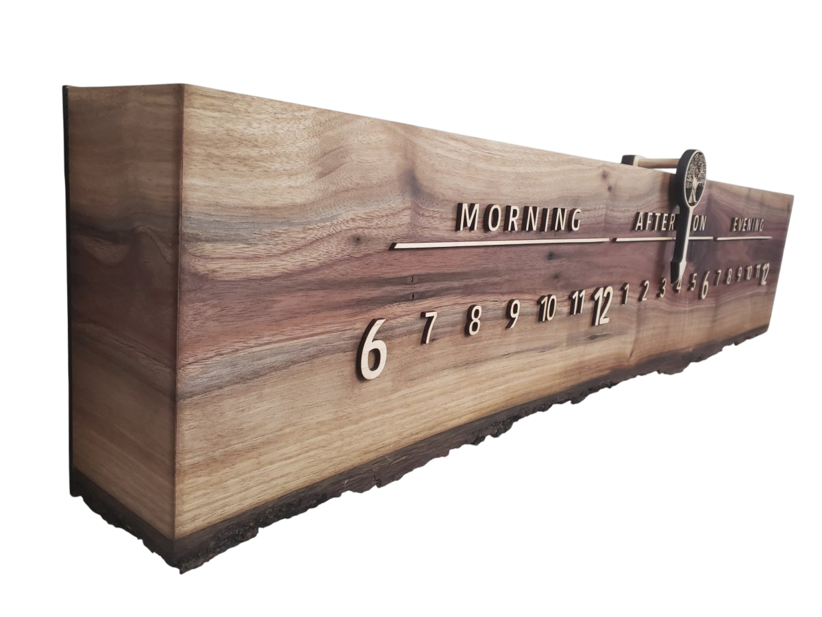 Delta:3 - foot Walnut/Maple - Linear Clockworks