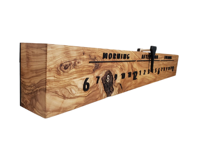 Florence:3 - foot Olivewood/Walnut - Linear Clockworks