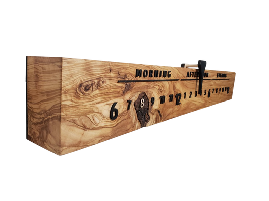 Florence:3 - foot Olivewood/Walnut - Linear Clockworks