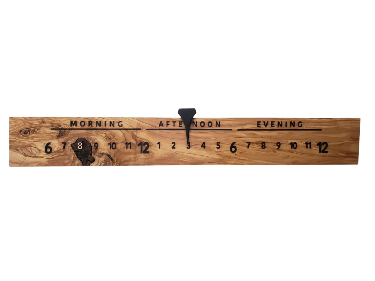Florence:3 - foot Olivewood/Walnut - Linear Clockworks