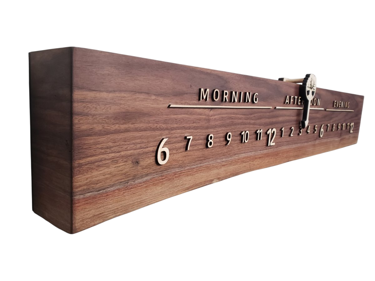 Gamma:3 - foot Walnut/Maple - Linear Clockworks