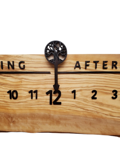 Miami:3 - foot Olivewood/Wenge - Linear Clockworks