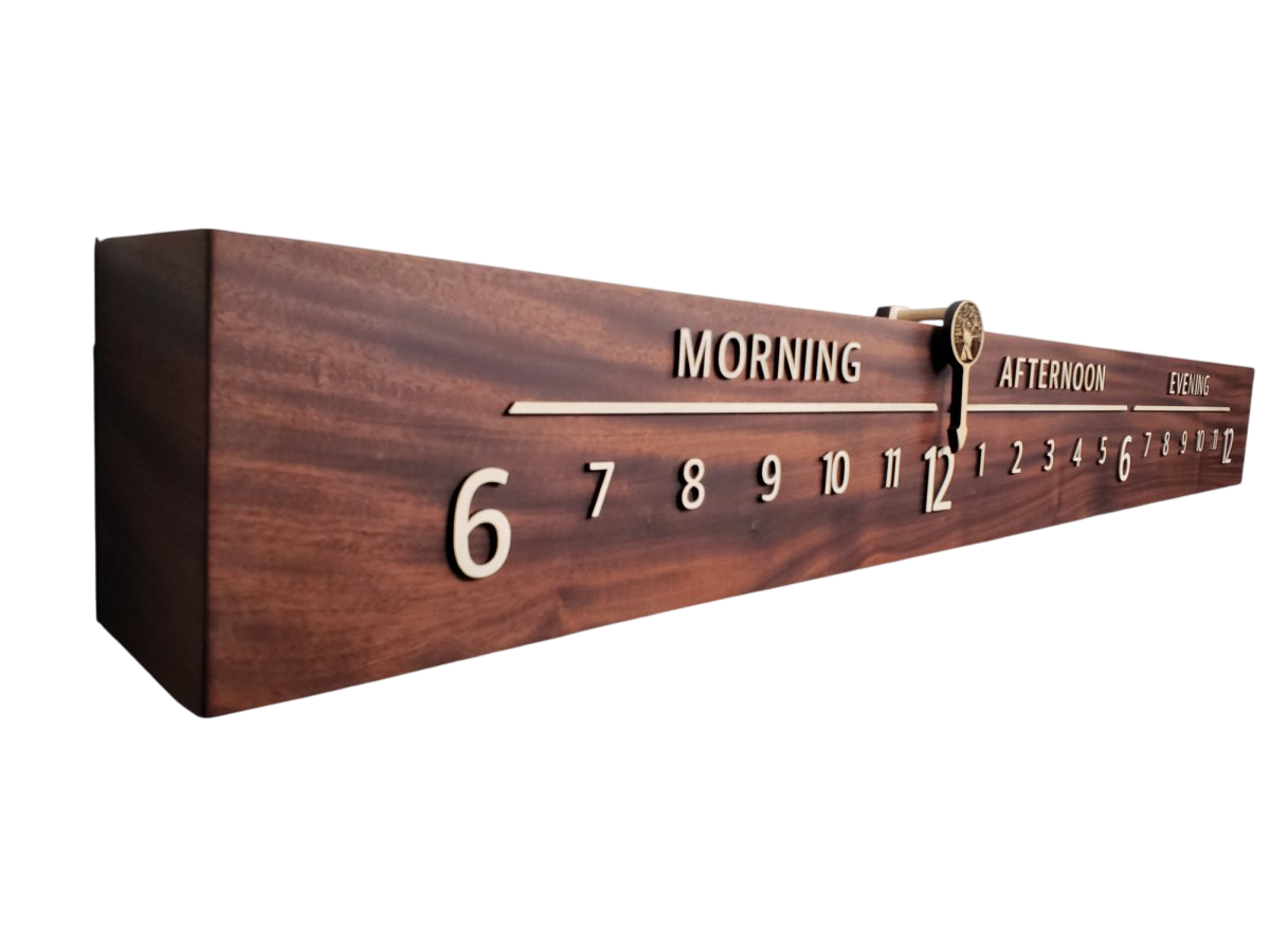 Desert:5 - foot Mahogany/Maple - Linear Clockworks
