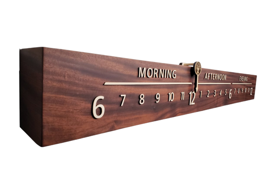 Desert:5 - foot Mahogany/Maple - Linear Clockworks