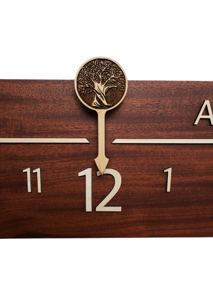 Desert:5 - foot Mahogany/Maple - Linear Clockworks
