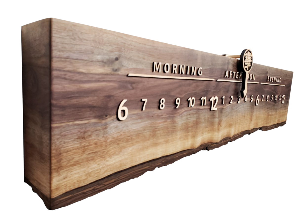 Etna:3 - foot Walnut/Maple - Linear Clockworks