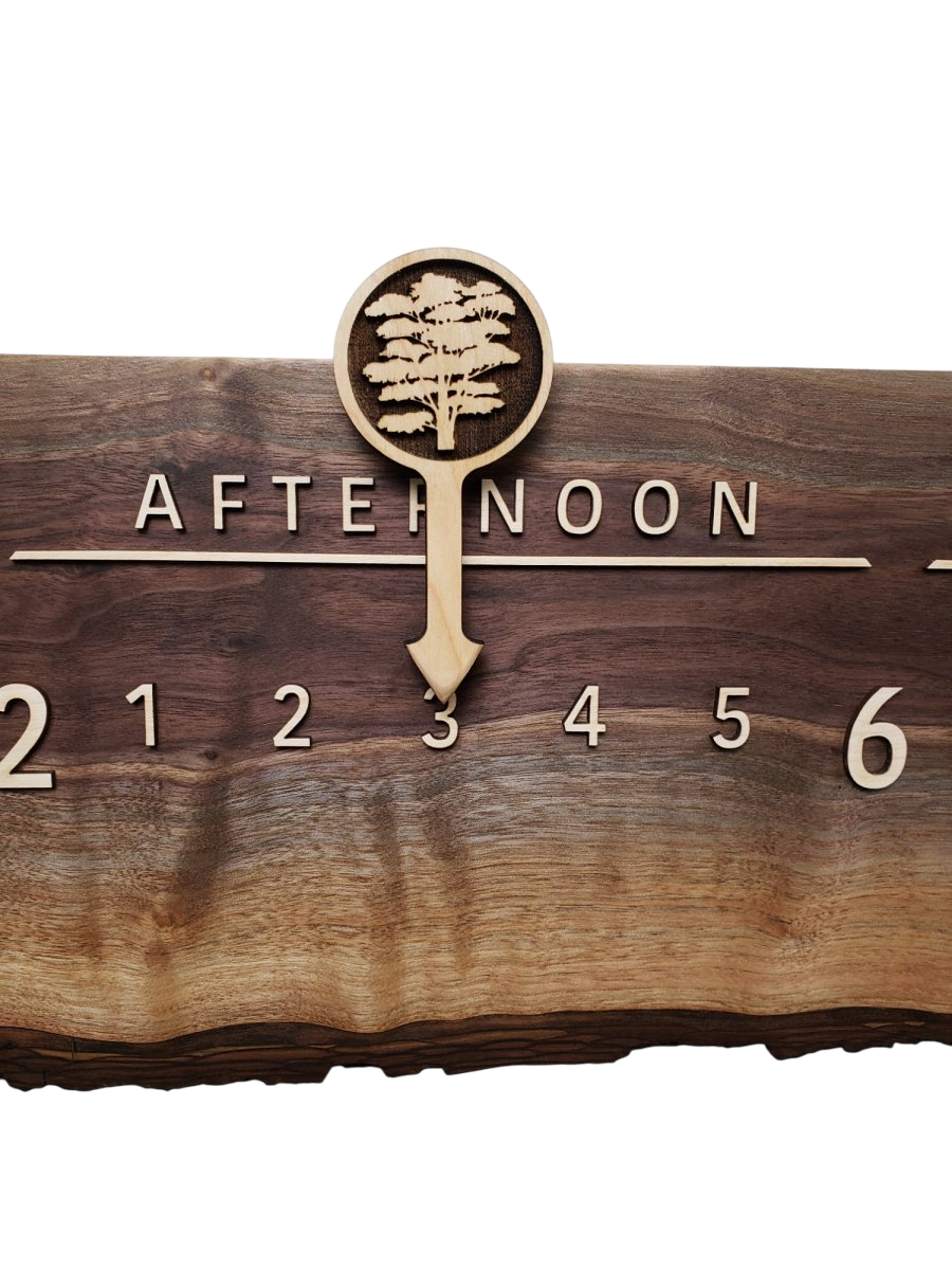 Etna:3 - foot Walnut/Maple - Linear Clockworks