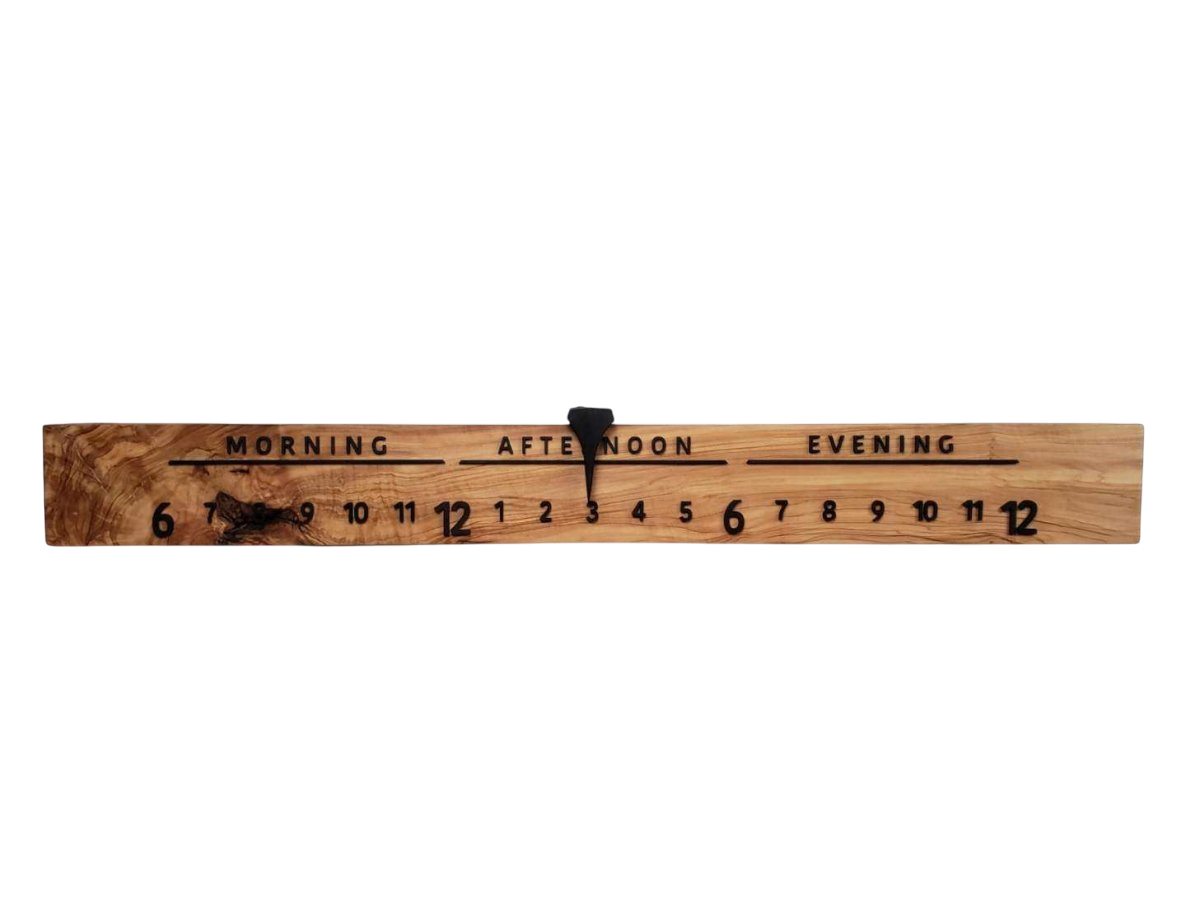 Malta: 3 - foot Olivewood/Walnut - Linear Clockworks