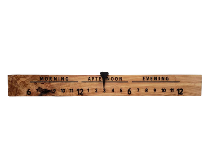 Malta: 3 - foot Olivewood/Walnut - Linear Clockworks