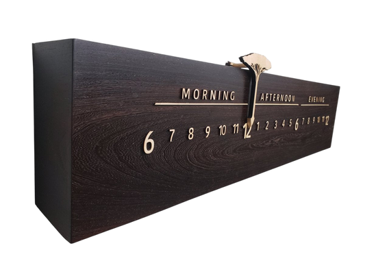 Kenya:3 - foot Wenge/Maple - Linear Clockworks