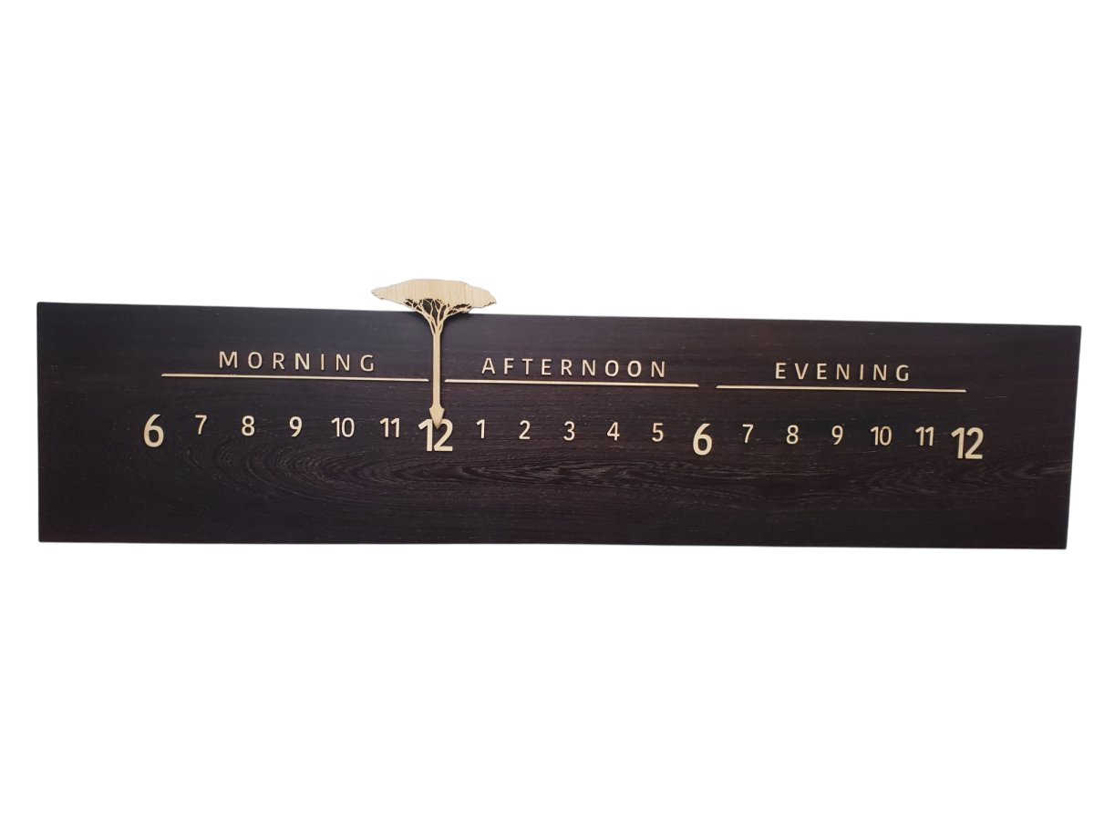 Kenya:3 - foot Wenge/Maple - Linear Clockworks