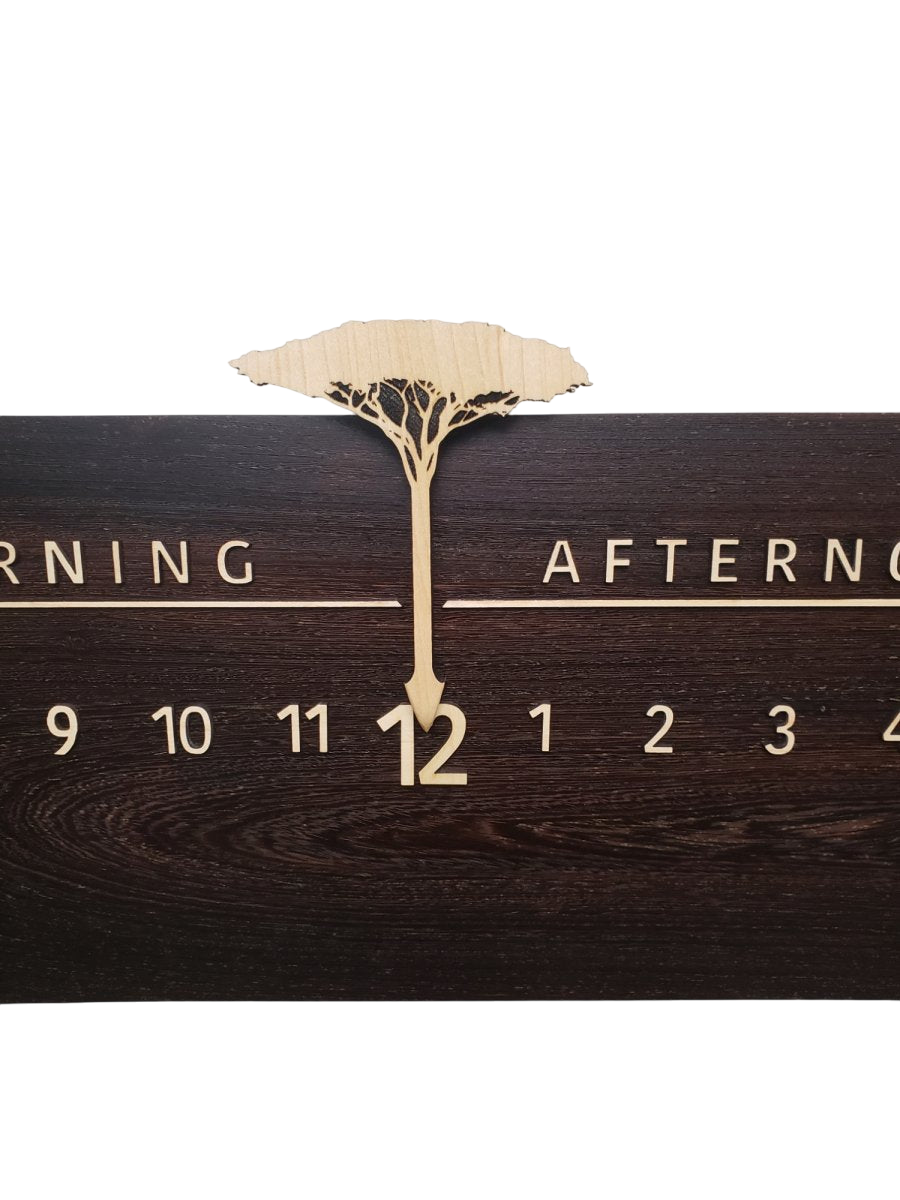 Kenya:3 - foot Wenge/Maple - Linear Clockworks