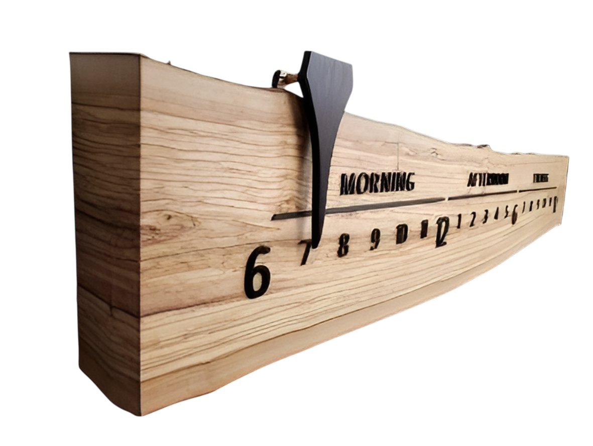 Milan: 5 - foot Olivewood/Walnut - Linear Clockworks