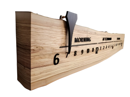 Milan: 5 - foot Olivewood/Walnut - Linear Clockworks