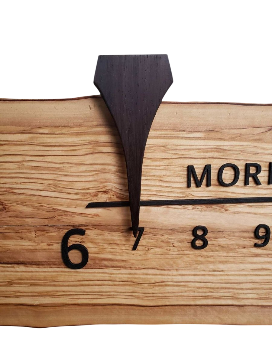 Milan: 5 - foot Olivewood/Walnut - Linear Clockworks