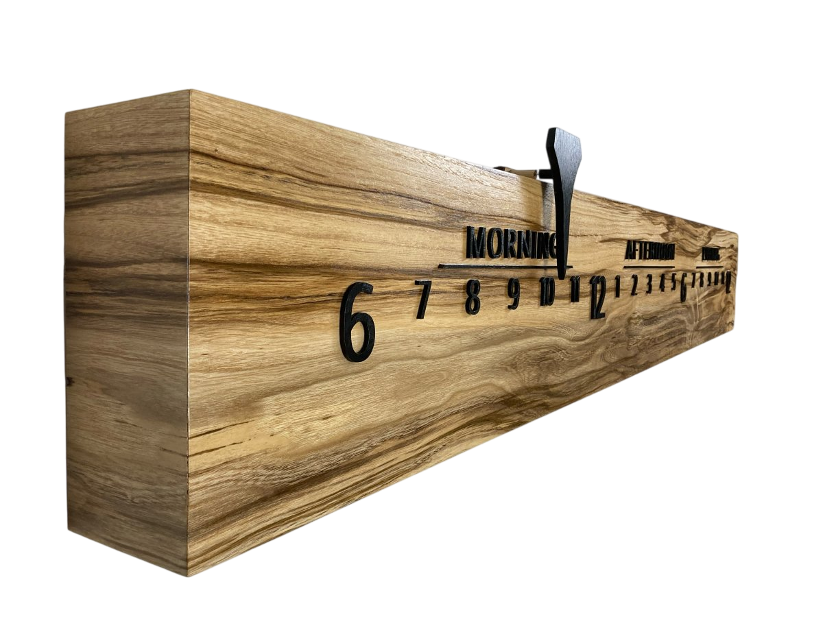 Hayden: 5 - foot Spalted Hackberry - Linear Clockworks
