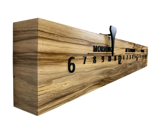 Hayden: 5 - foot Spalted Hackberry - Linear Clockworks