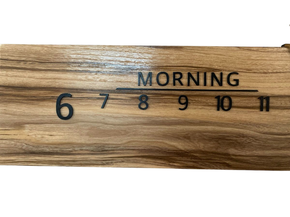 Hayden: 5 - foot Spalted Hackberry - Linear Clockworks