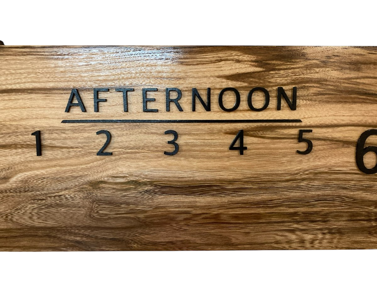 Hayden: 5 - foot Spalted Hackberry - Linear Clockworks