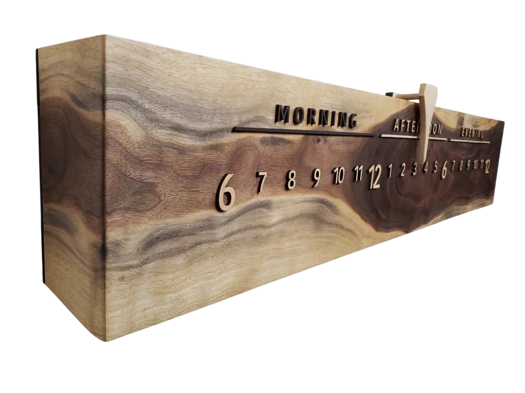Flow:3 - foot Walnut/Maple - Linear Clockworks